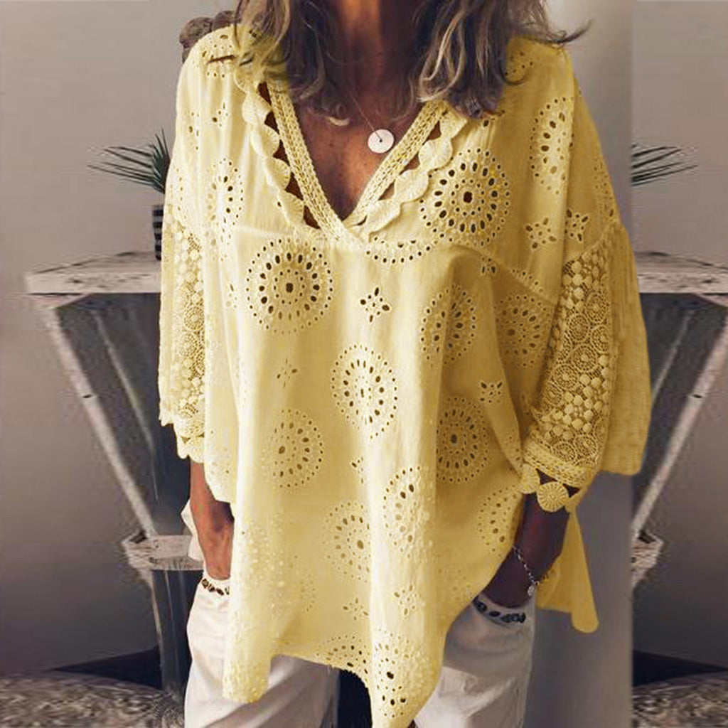 Blusa Bordado Inglés Curvy