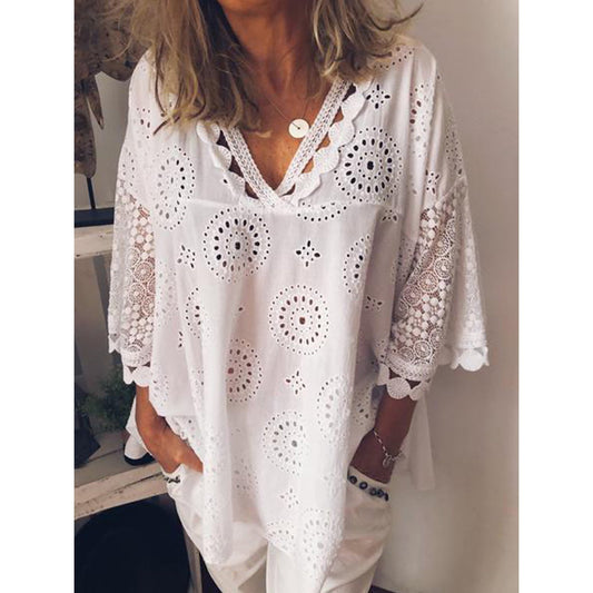 Blusa Bordado Inglés Curvy