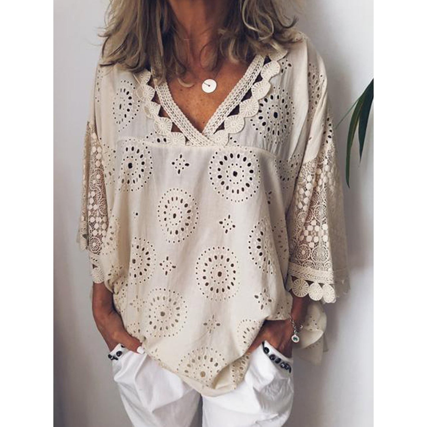 Blusa Bordado Inglés Curvy