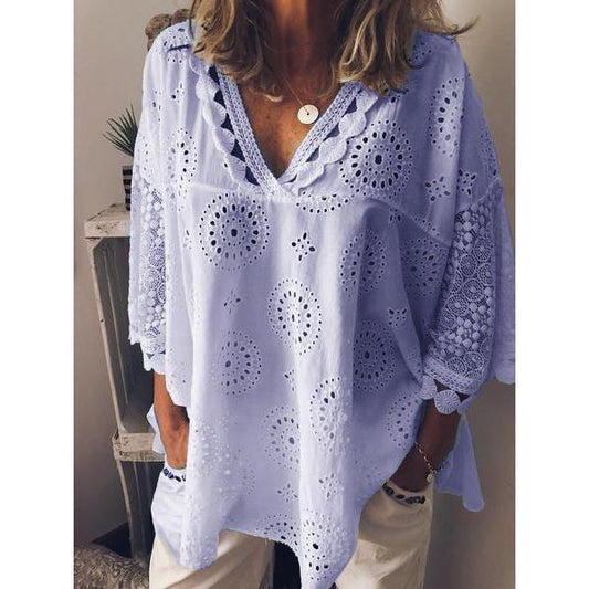 Blusa Bordado Inglés Curvy