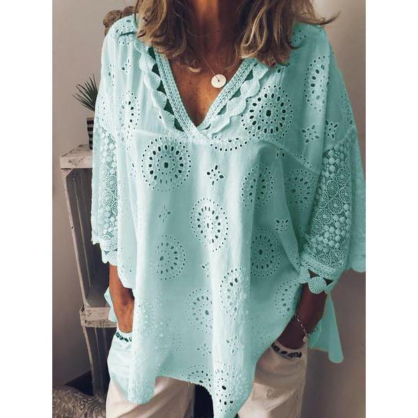 Blusa Bordado Inglés Curvy