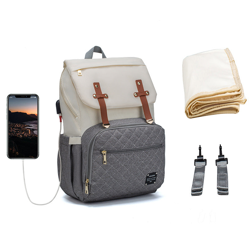 Mochila Maternal Multifunción con Puerto USB