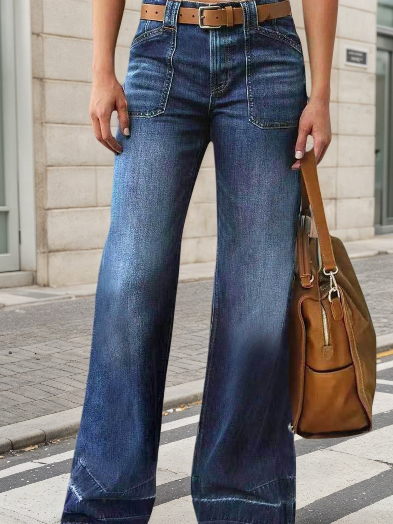 Pantalón Denim Pierna Ancha 2025