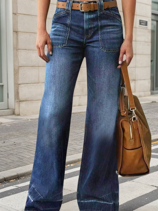 Pantalón Denim Pierna Ancha 2025